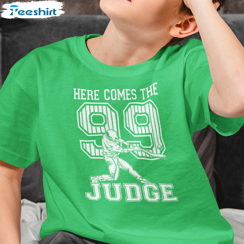 Comes The Judge 99 T-shirt For Kid, Baseball Sweatshirt, Aaron Judge Unisex  Hoodie