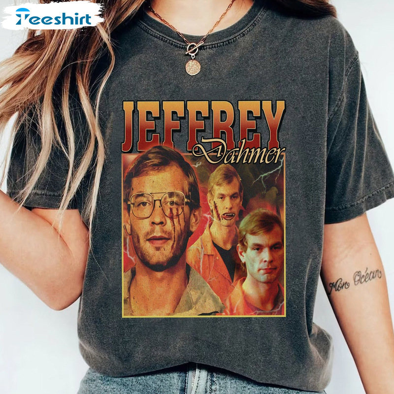Jeffrey Dahmer Tee Tops, American Serial Killer Short Sleeve, Dahmer Vintage Sweatshirt