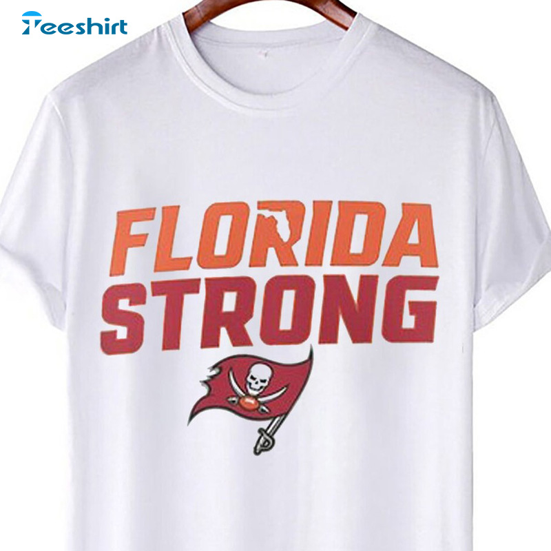 Florida Strong Shirt, Strong Buccaneers Long Sleeve, Skull Flag Cool Design Tee Tops For Teens