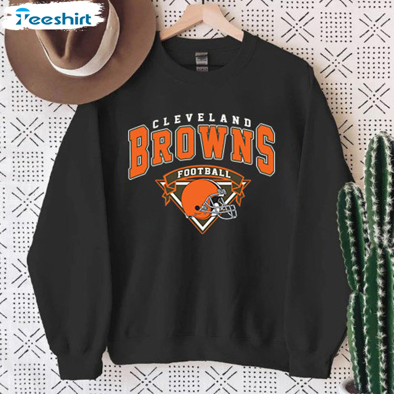 Throwback Cleveland Browns Sweatshirt - Vintage Unisex Football Crewneck -  Ink In Action