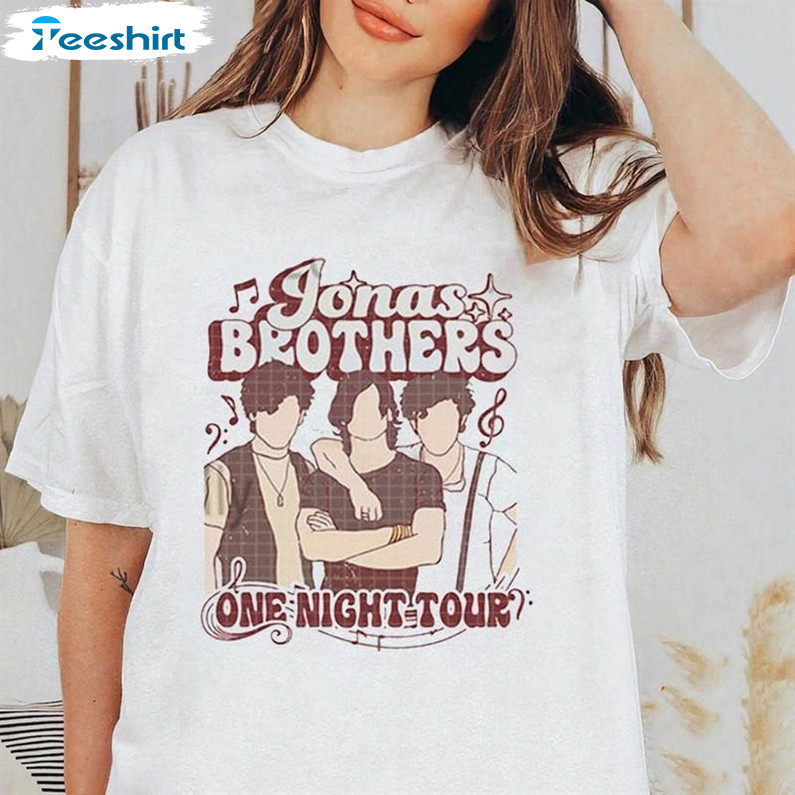 Jonas Brothers Vintage Shirt, Retro Music Short Sleeve Unisex Hoodie