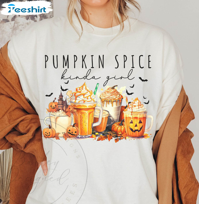 Pumpkin Spice Kinda Girl Shirt, Trendy Unisex Hoodie Long Sleeve
