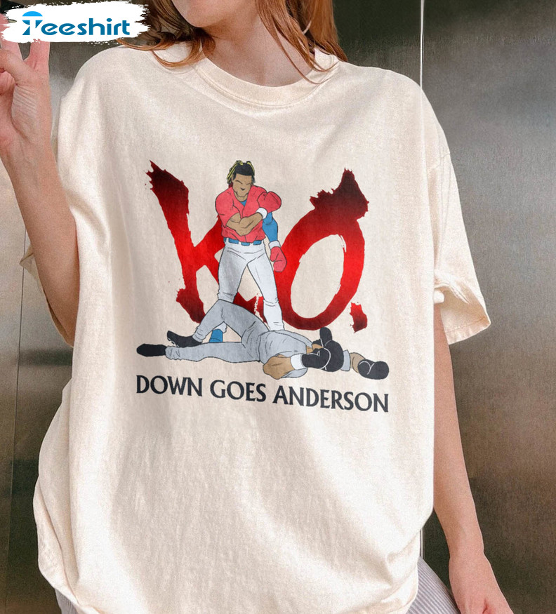 Down Goes Anderson Shirt Funny Cleveland Guardians Tom Hamilton