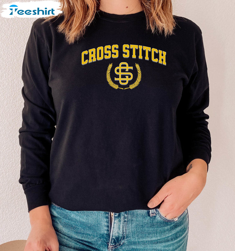 Stitchfolk Cross Shirt, Trendy Sweatshirt Crewneck