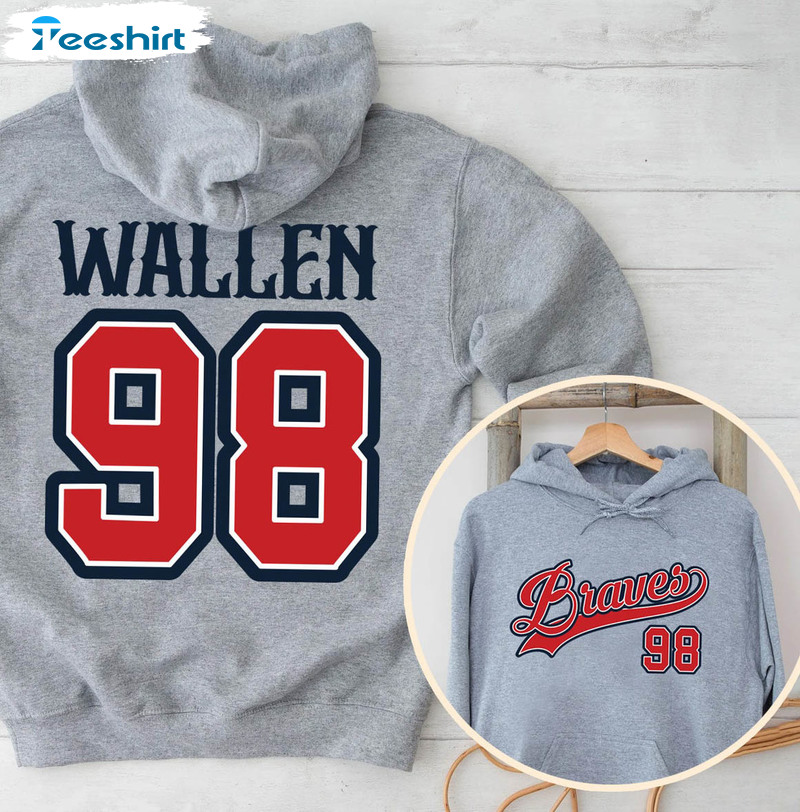 98 Braves Morgan Wallen Trendy Unisex Hoodie Short Sleeve