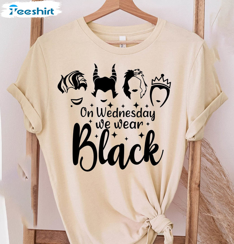 On Wednesday We Wear Black Halloween Shirt, Cute Witch Sweatshirt Unisex Hoodie