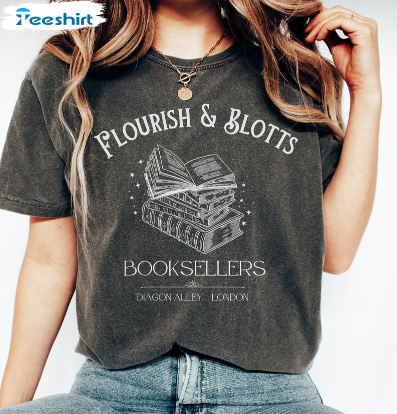 Flourish Blotts Wizard Book Shirt, Universal Sweater Long Sleeve