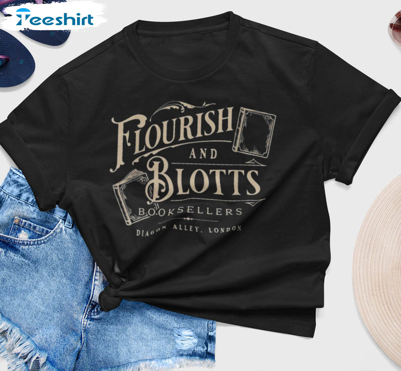 Flourish Blotts Shirt, Wizard Book Long Sleeve Unisex T-shirt