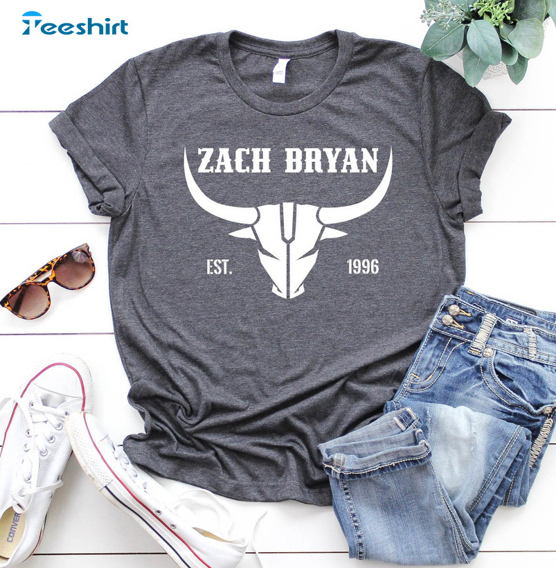 Zach Bryan Est 1996 Shirt, Zach Bryan Bullhead Tee Tops Unisex Hoodie