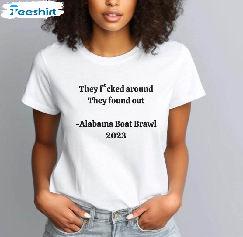 Alabama Boat Brawl Shirt, Alabama Riverboat Brawl Crewneck Short Sleeve