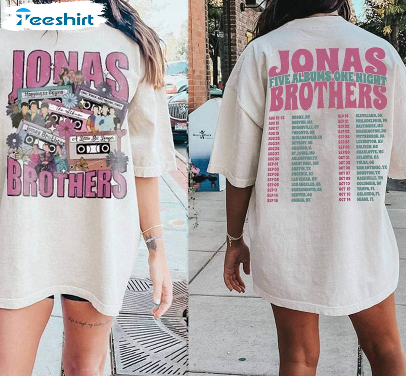 Jonas Brothers Double Sided Shirt, Jonas Brothers Concert 2023 Tee Tops Unisex Hoodie