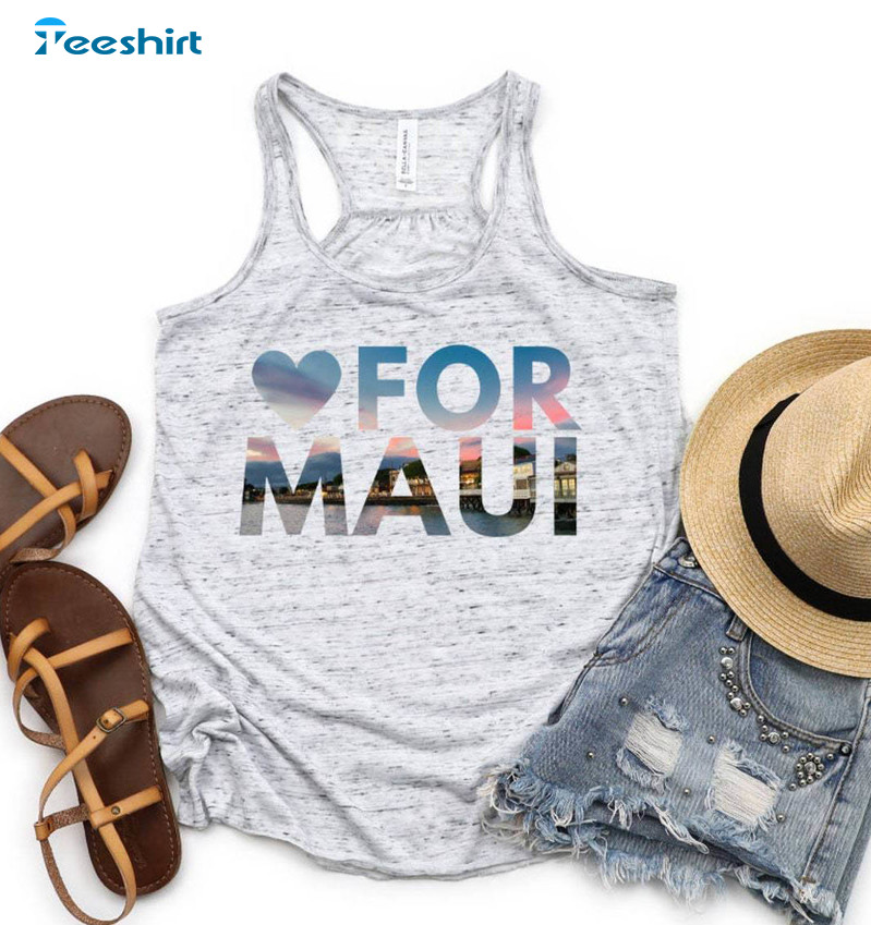 Love For Maui Shirt, Maui Hawaii Wildfire Short Sleeve Unisex T-shirt
