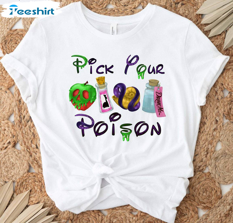 Pick Your Poison Disney Villain Shirt, Halloween Witch Unisex Hoodie Sweater