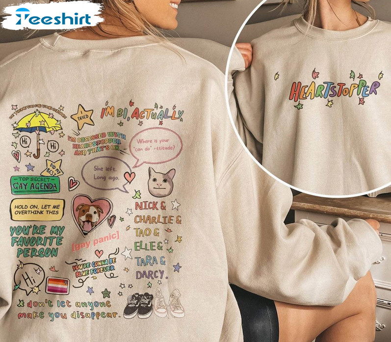 Heartstopper Leaves Vintage Shirt, Heartstopper Phases Crewneck Unisex Hoodie