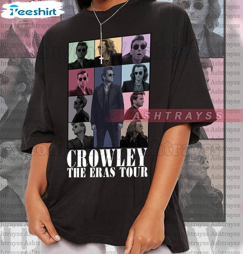 Crowley Good Omens Shirt, Tennant The Eras Tour Tee Tops Short Sleeve
