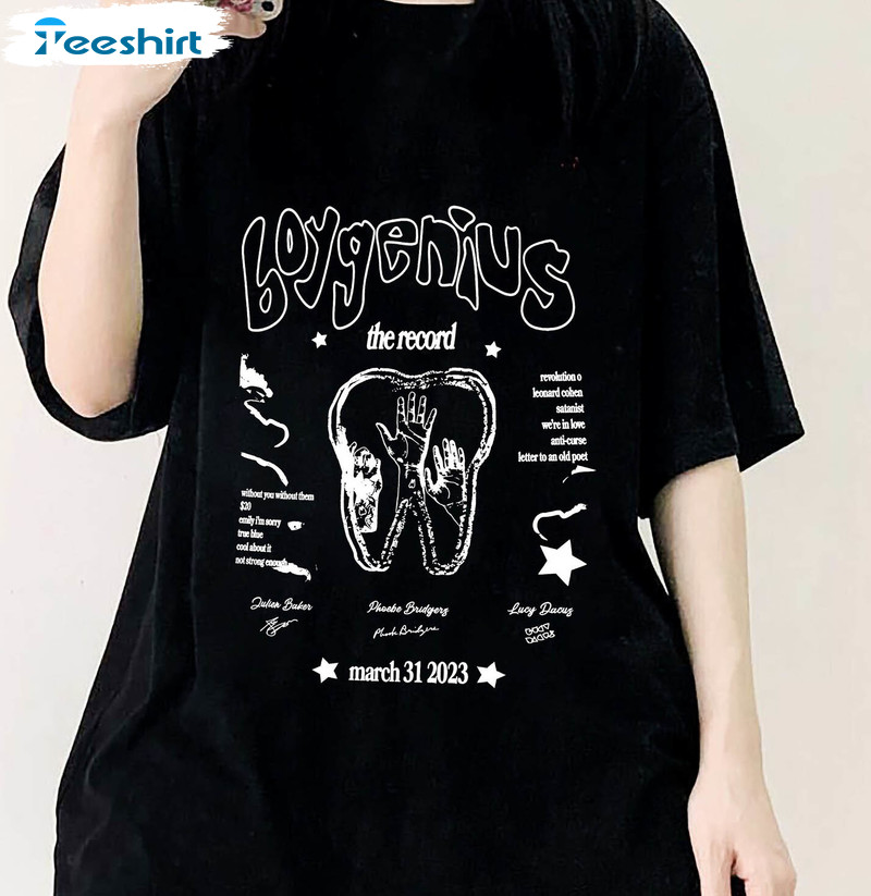 Boygenuiss Graphic Tour Shirt, Boygenius Band Crewneck Unisex Hoodie