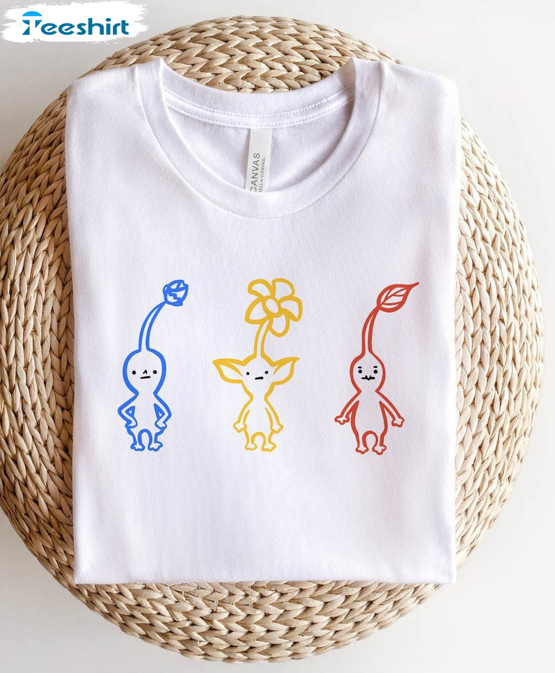 Pikmin Friends Cute Shirt, Trendy Unisex Hoodie Crewneck