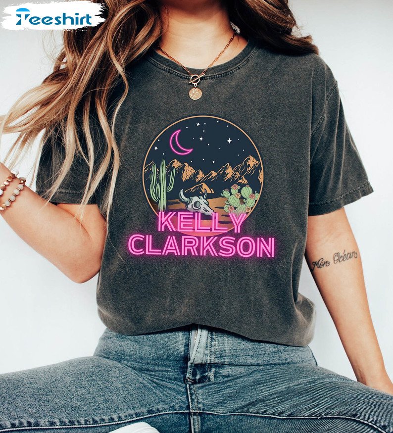 Kelly Clarkson Shirt, Country Music Neon Moon Short Sleeve Short Sleeve