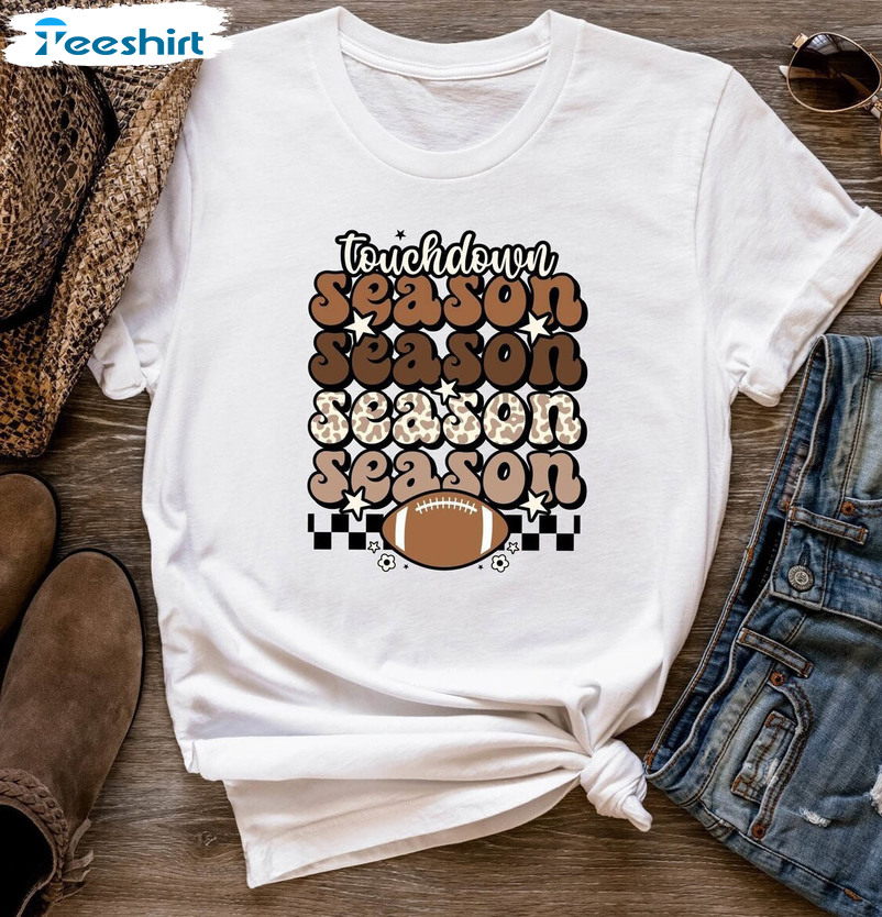 Touchdown Season Vintage Shirt, Retro Football Unisex Hoodie Tee Tops