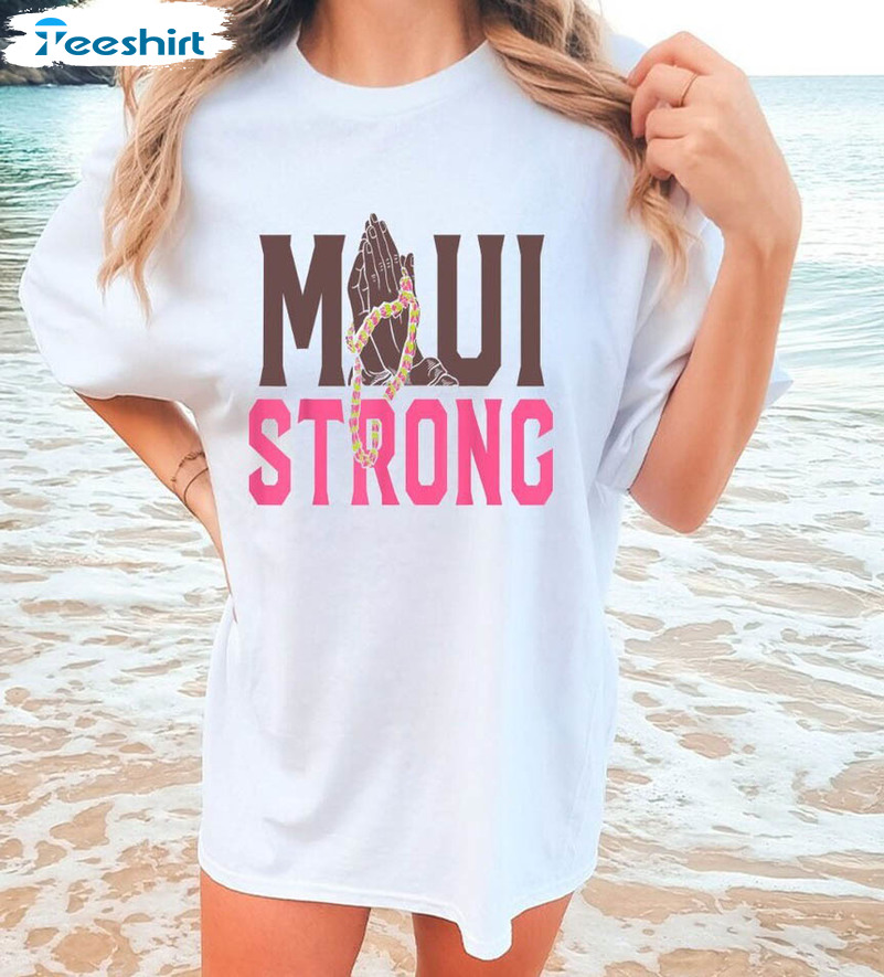 Maui Wildfire Lahaina Fires Shirt, Pray For Maui Crewneck Short Sleeve