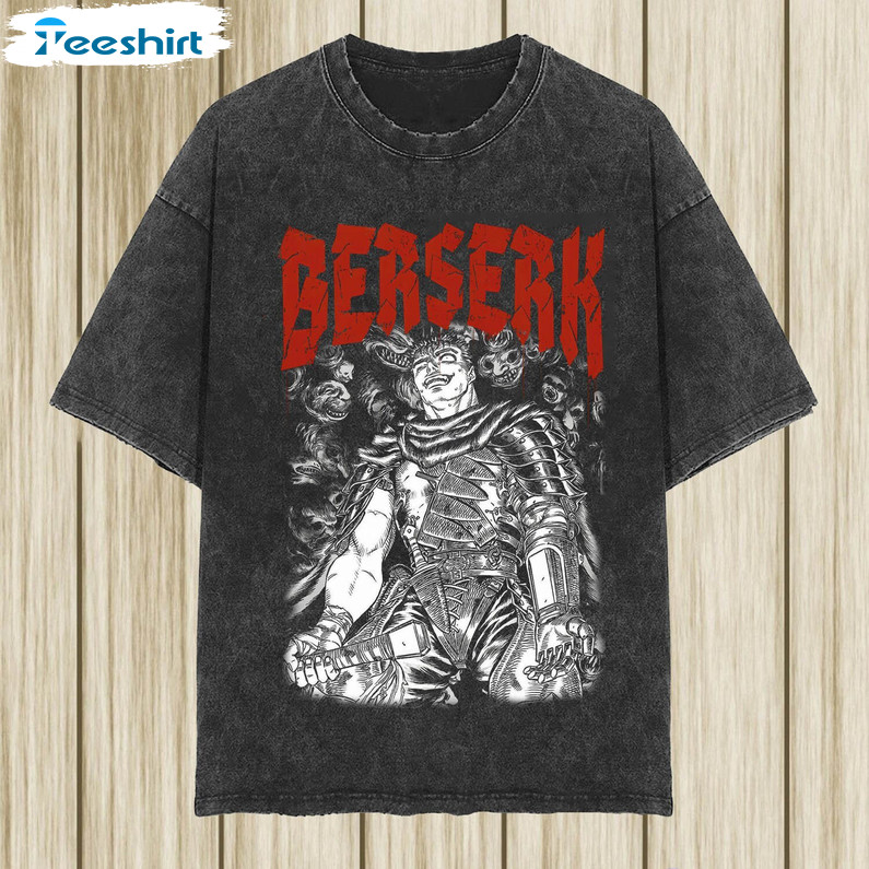 Ber Guts Vintage Shirt, Cool Japanese Anime Unisex Hoodie Tee Tops