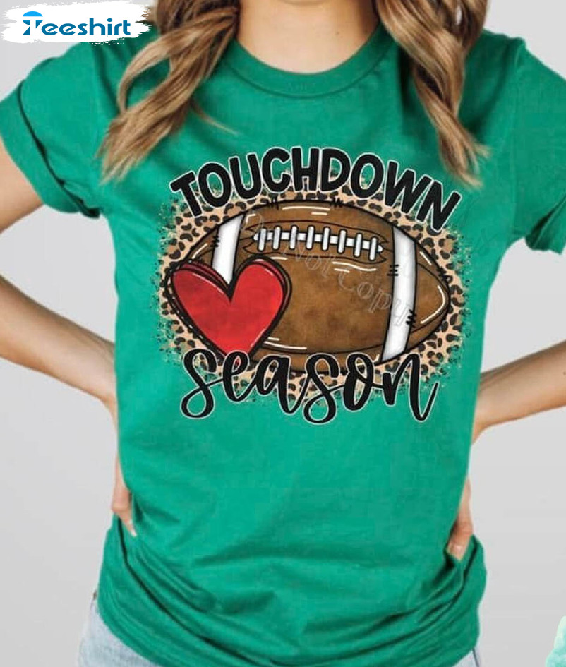 Touchdown Season Retro Shirt, Football Unisex Hoodie Long Sleeve