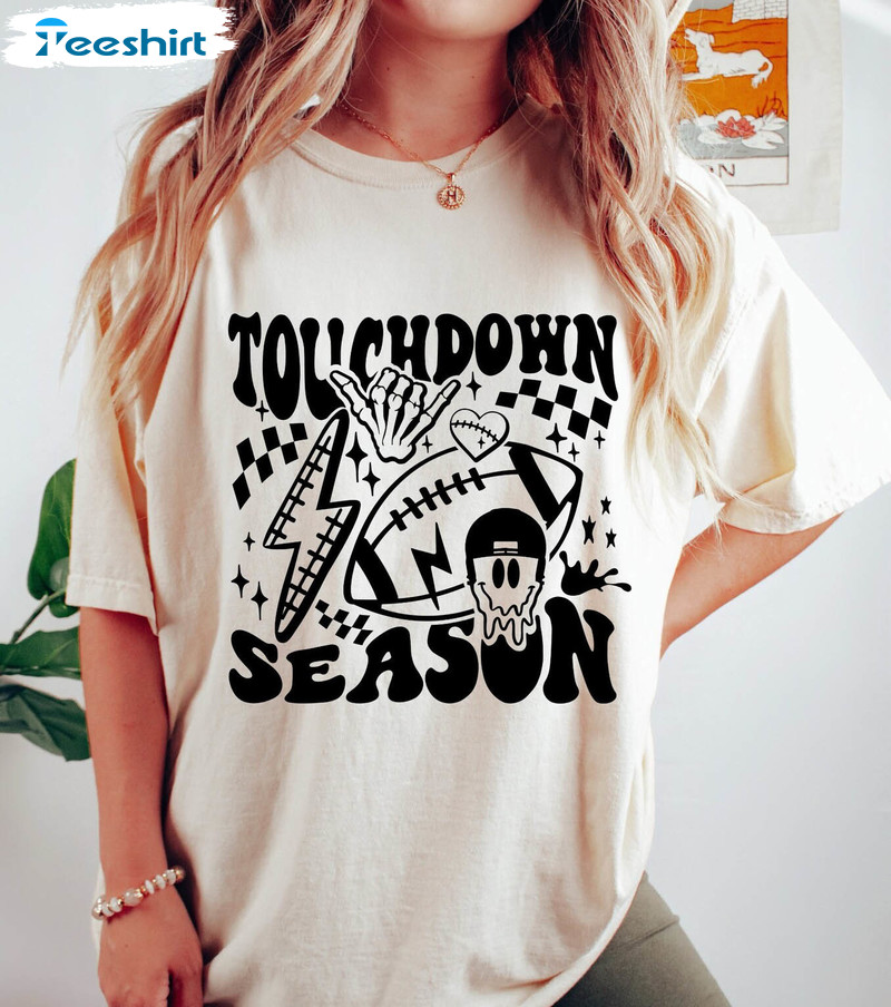 Touch Down Season Shirt, Football Game Short Sleeve Sweatshirt