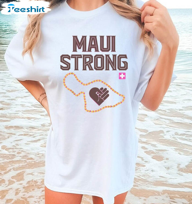 Pray For Maui Shirt, Maui Fires Support Crewneck Unisex T-shirt