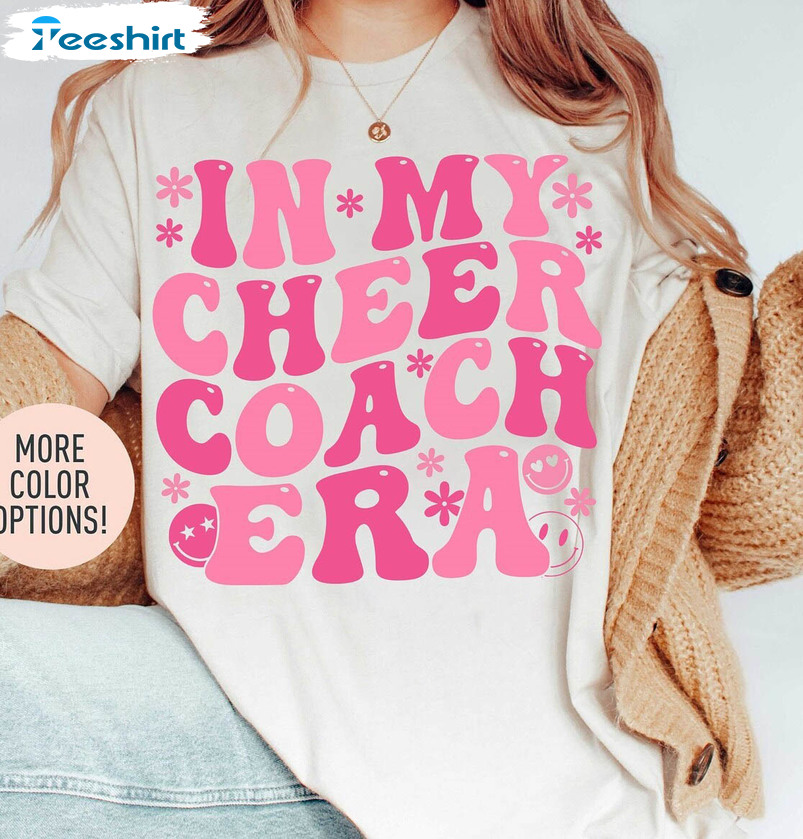 In My Cheer Coach Era Retro Shirt, Cheerleader Unisex T-shirt Crewneck