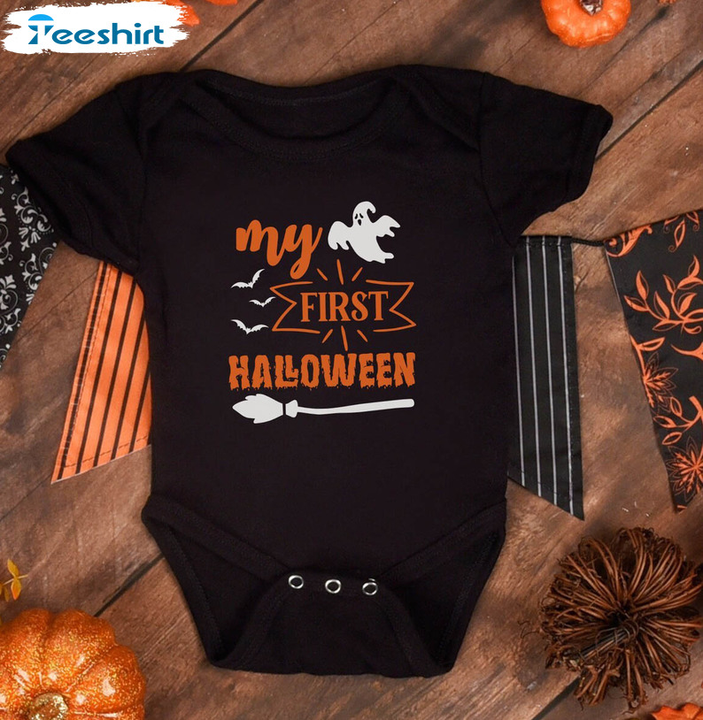 My First Halloween Kids Shirt , Retro Halloween Unisex Hoodie Crewneck