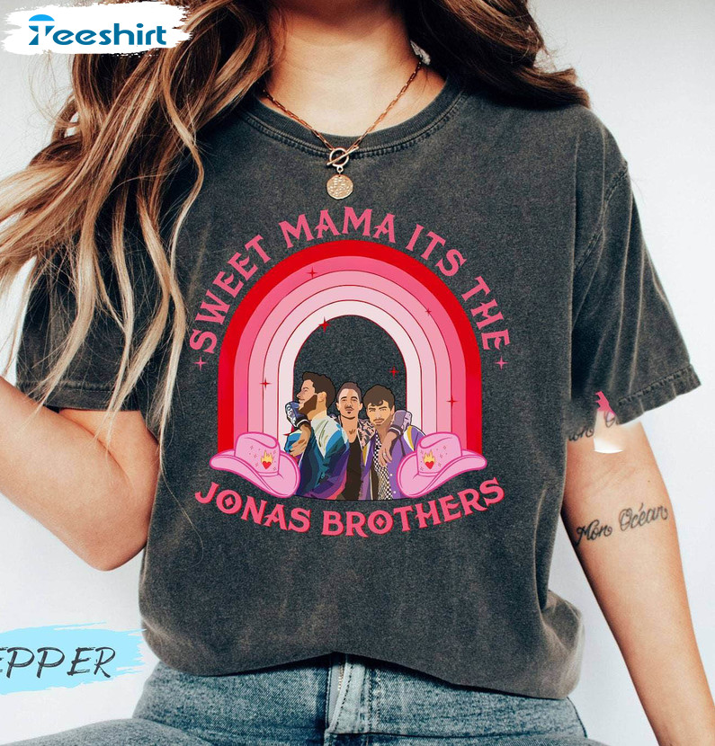 Sweet Mama Its The Jonas Brothers Shirt, I Love Hot Dads Crewneck Unisex Hoodie