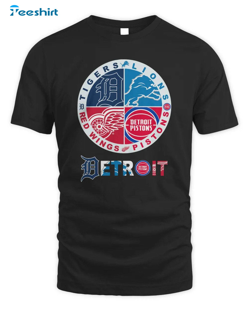 Detroit Sports 2023 Shirt, Pistons And Red Wings 2023 Long Sleeve