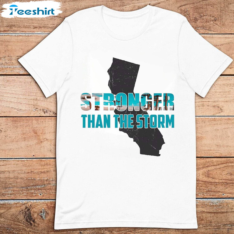 Stronger Than The Storm Shirt, I Survived Hurricane Hilary Sweatshirt Short Sleeve