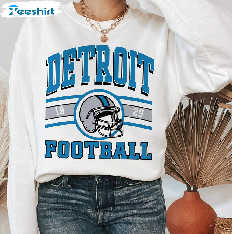 Detroit Football Sweatshirt Detroit Football Shirt Vintage 