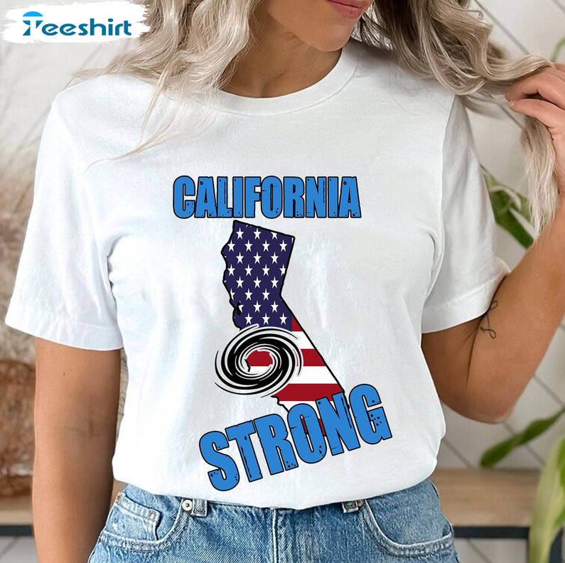 California Strong Shirt, Hurricane Hilary Comfort Colors Crewneck Unisex Hoodie