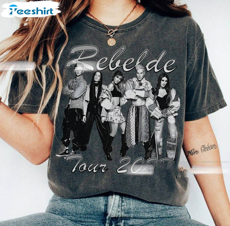 Rebelde Tour Music Shirt, Soy Rebelde Tour 2023 Short Sleeve Sweater