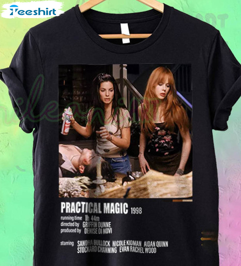 Practical Magic 1998 Movie Shirt, Vintage Cult Movie Short Sleeve Unisex Hoodie