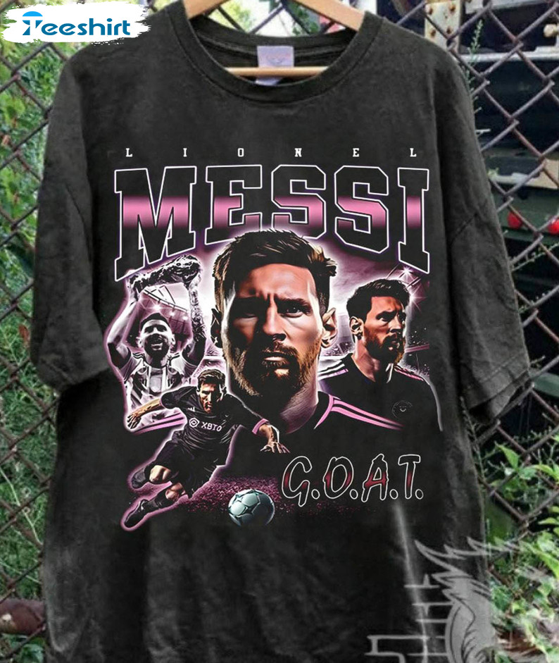 Vintage Lionel Messi Miami Shirt, World Cup Fan Crewneck Sweatshirt