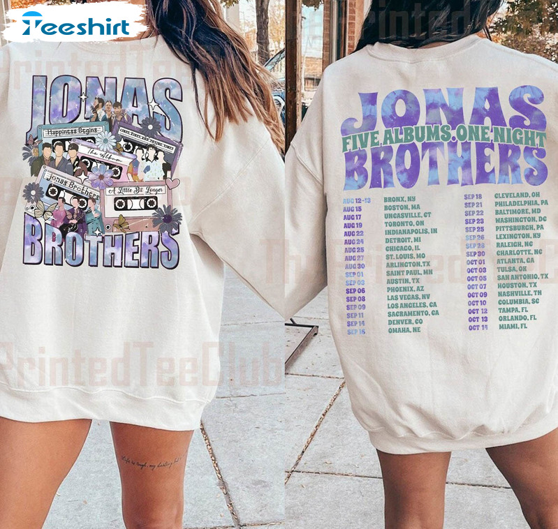 Jonas Brothers Double Sided Shirt, Concert 2023 Hoodie Tee Tops