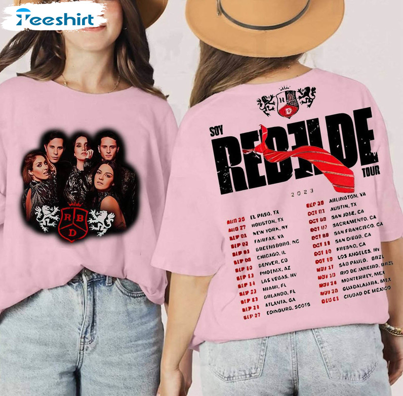 Rebelde Rbd Touring Shirt, Rbd Logo Long Sleeve Unisex T-shirt