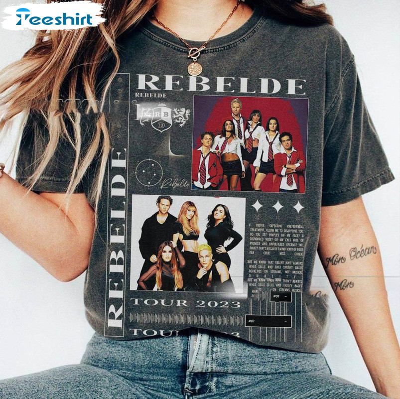 Rbd Touring Comfort Shirt, Rebelde Tour Unisex Hoodie Short Sleeve