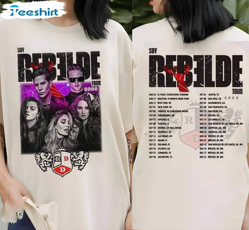 Soy Rebelde Tour Setlists 2023 Shirt, Rebelde Tour Crewneck Unisex Hoodie