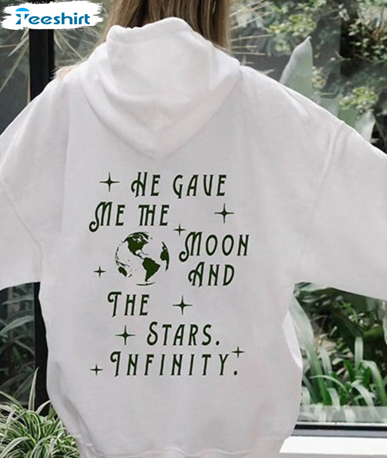 He Gave Me The Moon And Stars Infinity Trendy Shirt, Team Conrad Long Sleeve Crewneck