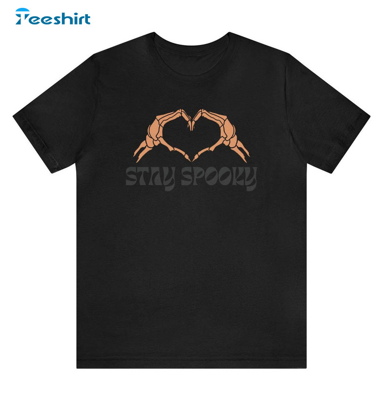 Stay Spooky Skeleton Heart Fall Shirt, Halloween Unisex Hoodie Unisex T-shirt