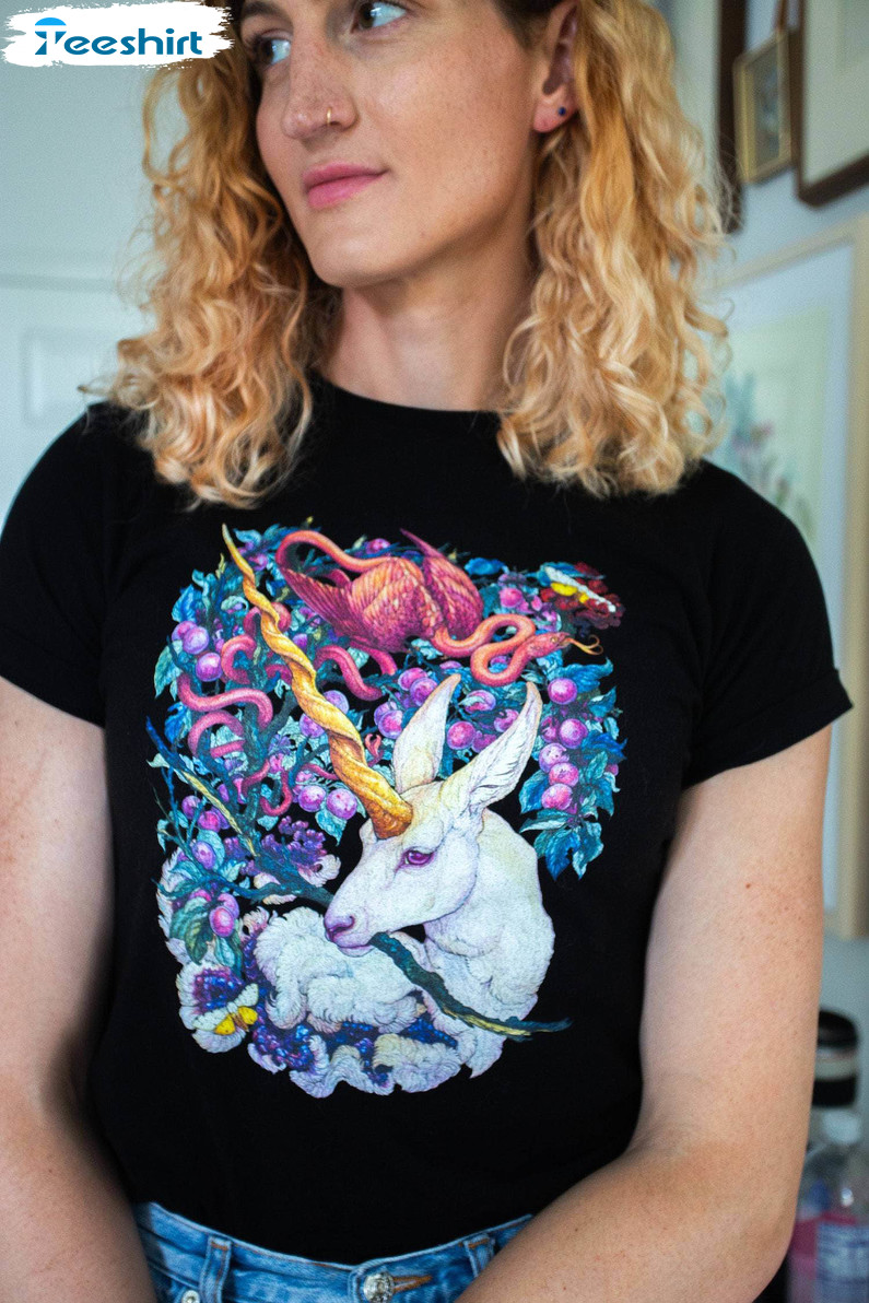 Unicorn Ii Colorful Unisex T-shirt Crewneck