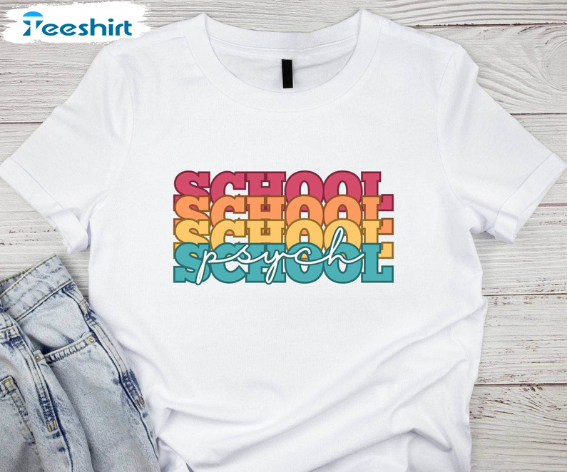 School Psych Colorful Shirt, Psych Appreciation Unisex Hoodie Long Sleeve