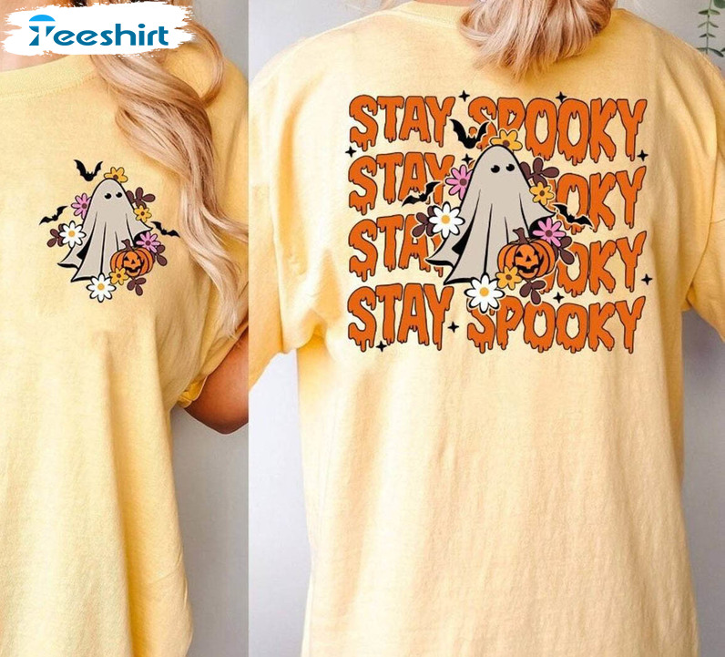 Stay Spooky Shirt, Black Cat Spooky Vibes Unisex Hoodie Sweatshirt