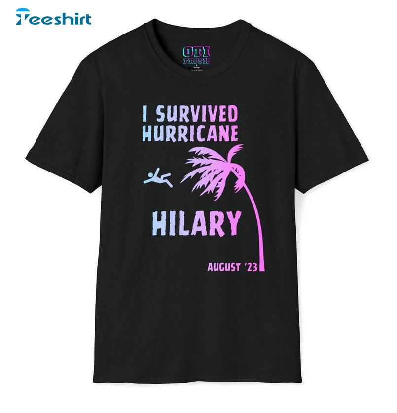 I Survived Hurricane Trendy Shirt, Vintage Crewneck Sweatshirt