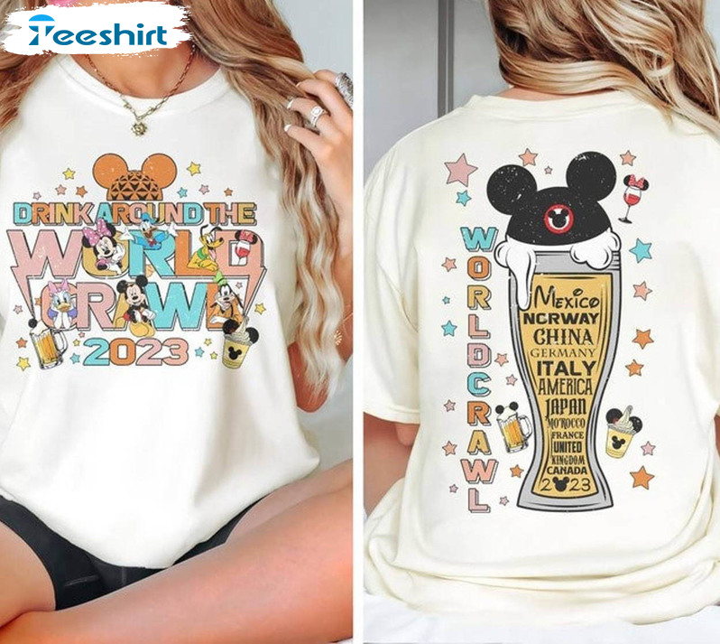 Disney Epcot World Tour Shrit, Retro Disney Epcot Center Unisex T Shirt Sweater