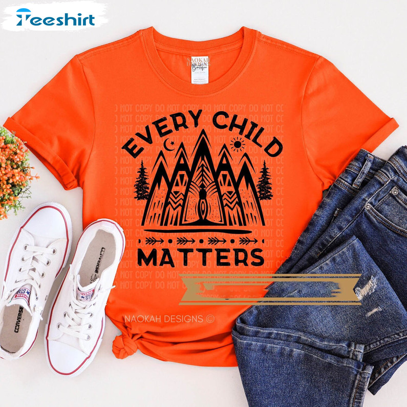 Every Child Matters Shirt, Portion Donated Orange Short Sleeve Hoodie